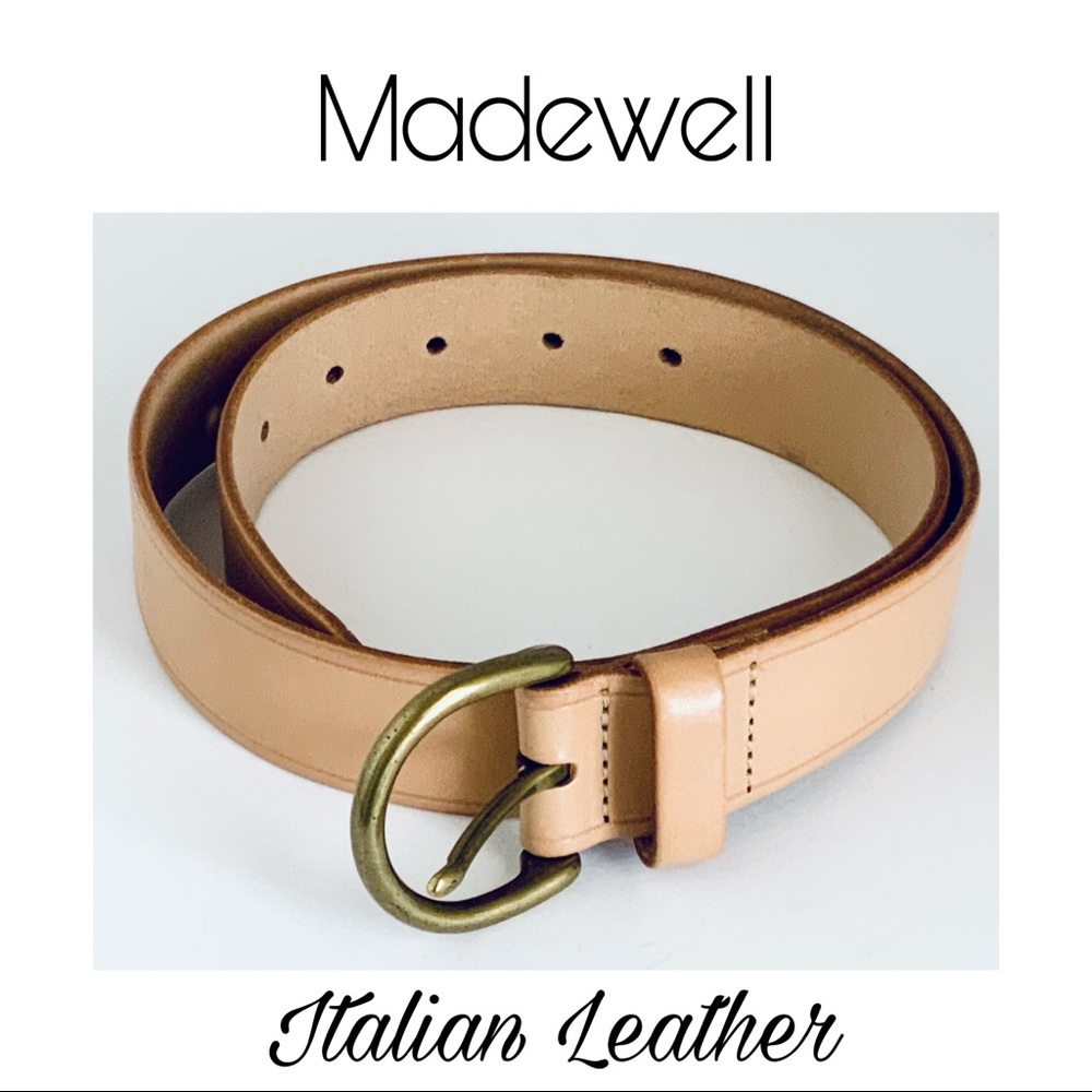 ITALIAN MADEWELL LEATHER TAN BELT - XS